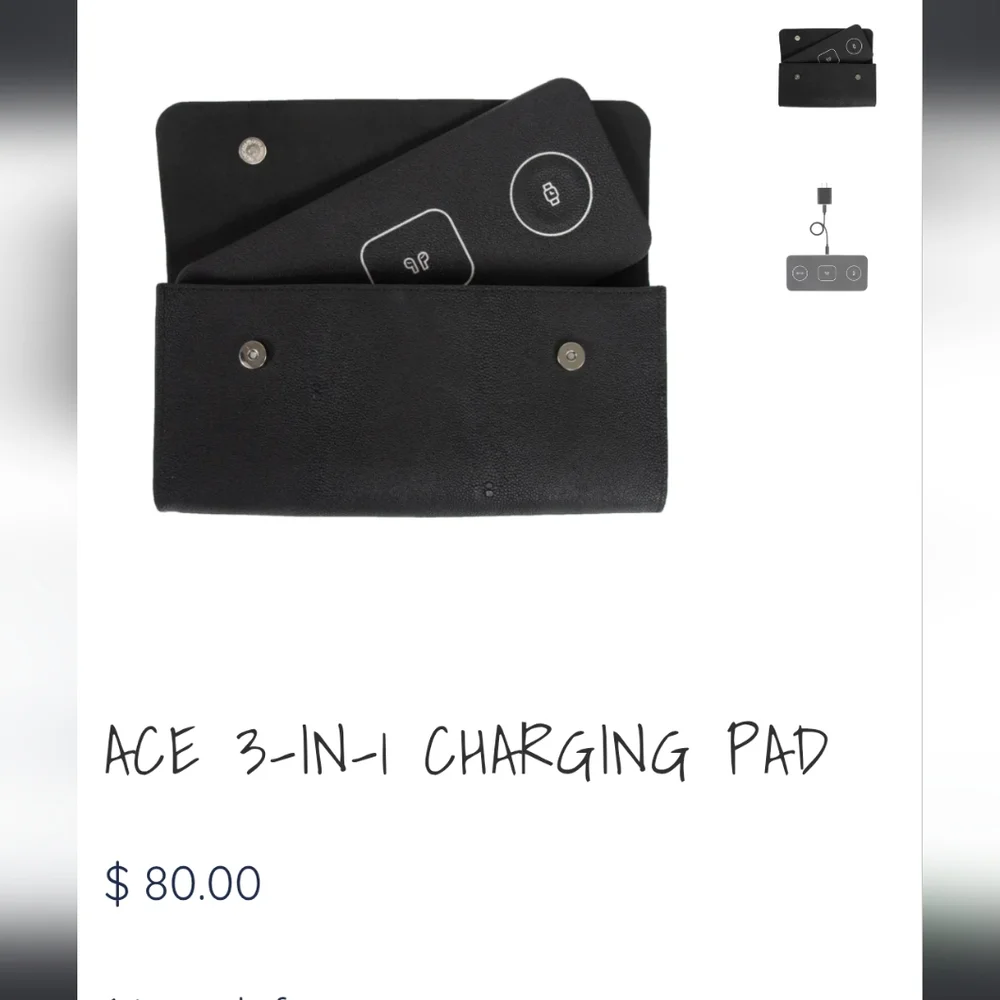 Ace 3 in 1 Portable Wireless Fast Charging Pad